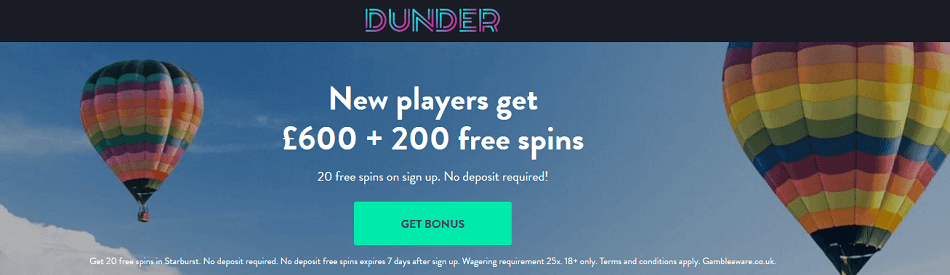 Dunder Bonus Offer Teaser