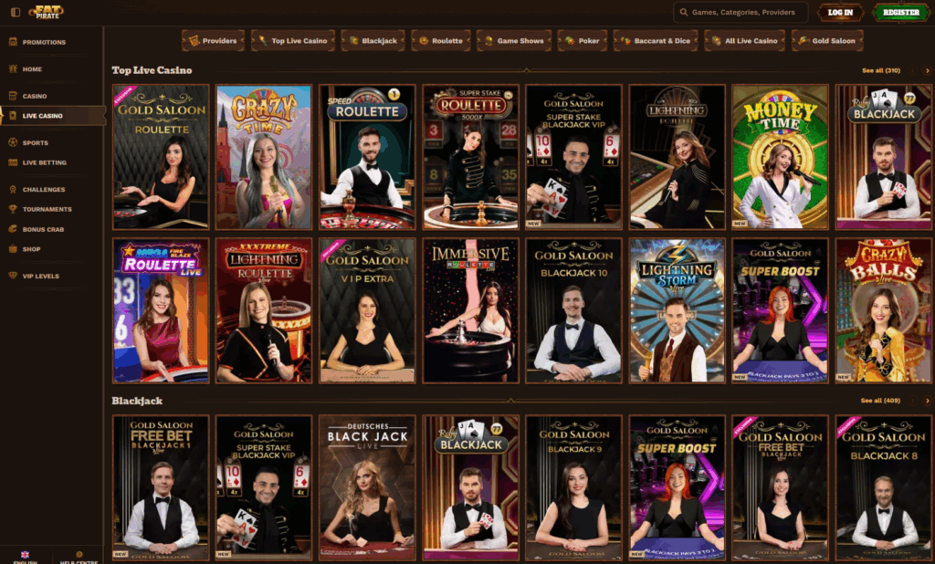 Fatpirate Live Casino