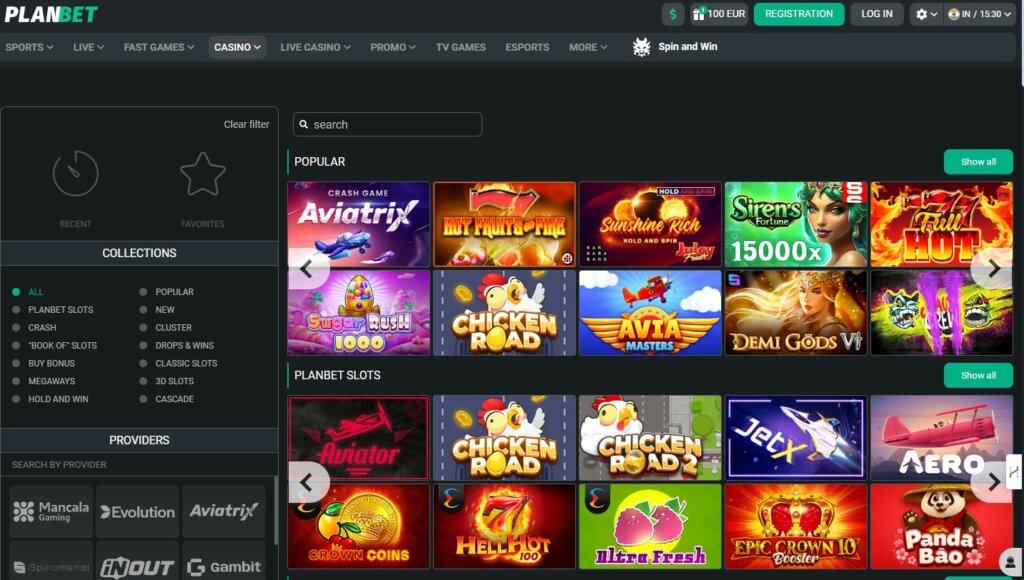 Planbet Casino IN