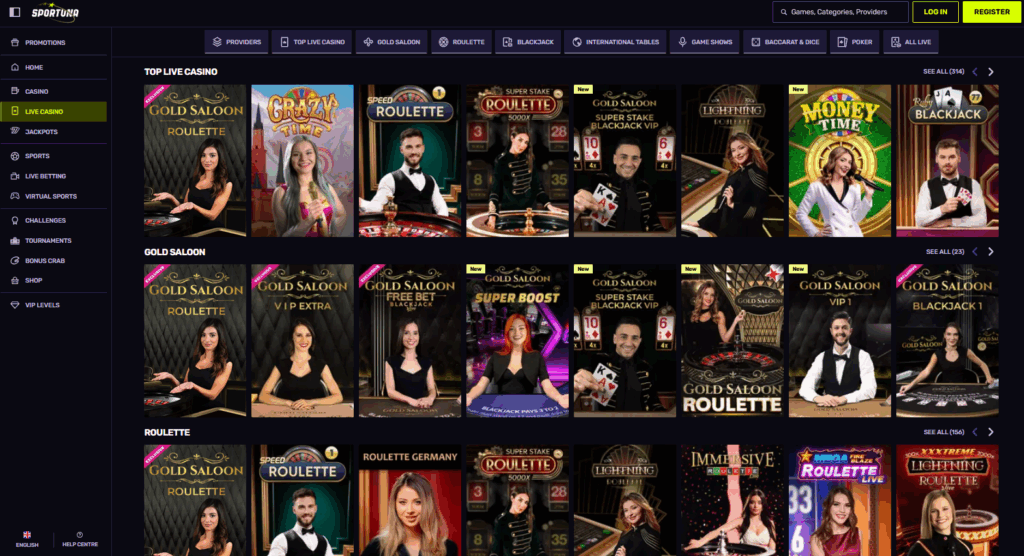 Sportuna Live Casino