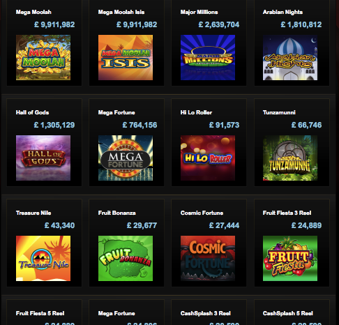 Videslots Jackpots